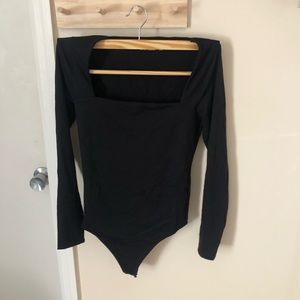 Abercrombie and Fitch Square Neck Black Bodysuit Size Medium